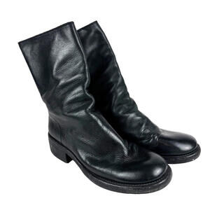Guidi 788z Black Horse Leather Mid Length Zip Boots Women's Size 35 EU